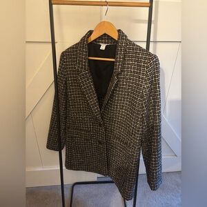 Oversized Checkered Blazer- Old Navy M